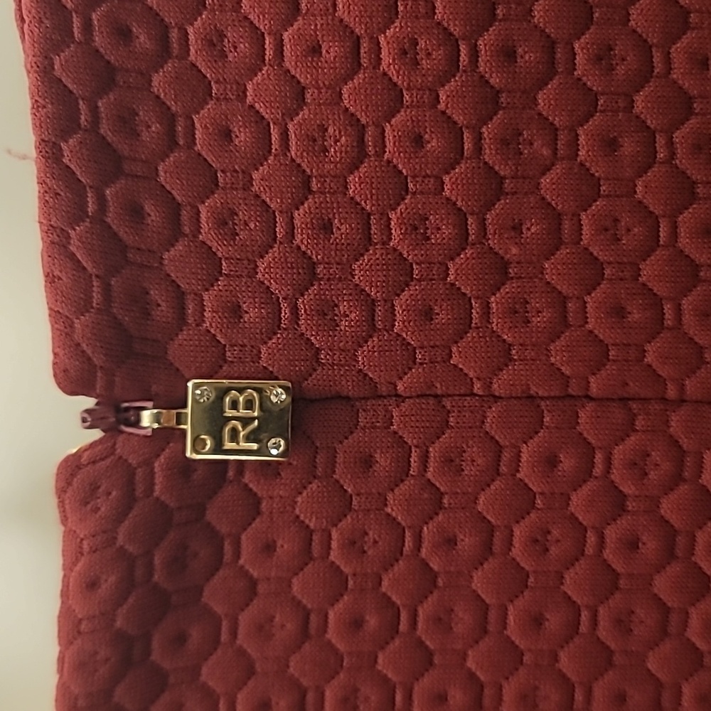 Textured Red Mini Dress - Picture 6 of 6
